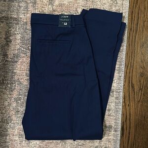 J. Crew Size 12 Kallie Navy pant NWT
